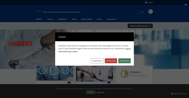 Security scan screenshot of https://www.omop.it/