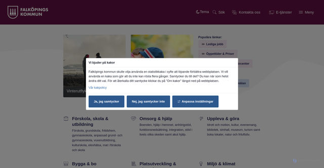 Security scan screenshot of https://www.falkoping.se/