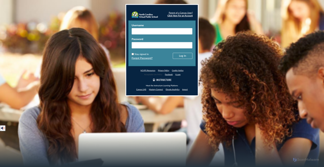 Security scan screenshot of https://ncvps.instructure.com