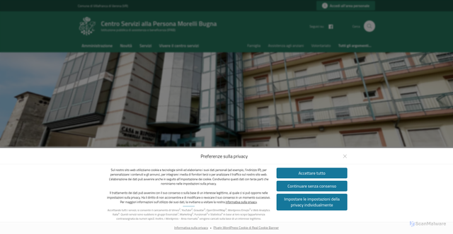 Security scan screenshot of https://morellibugna.com/