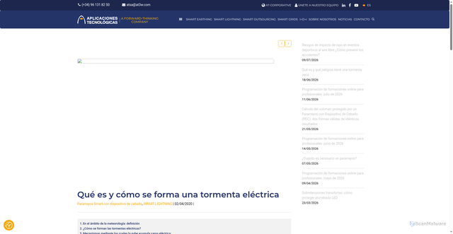 Security scan screenshot of https://at3w.com/blog/que-es-y-como-se-forma-una-tormenta-electrica/
