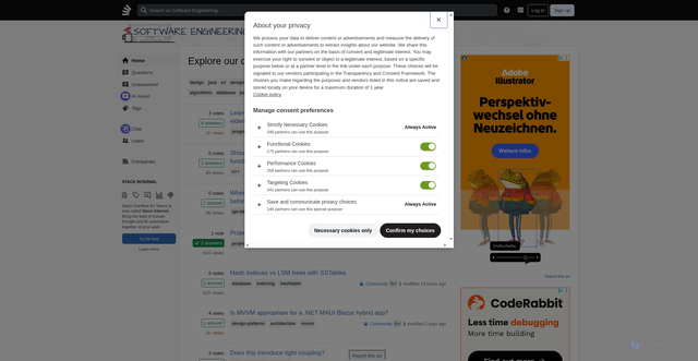 Security scan screenshot of https://softwareengineering.stackexchange.com