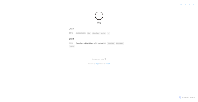 Security scan screenshot of https://blog-3k8.pages.dev/tags/cloudflare