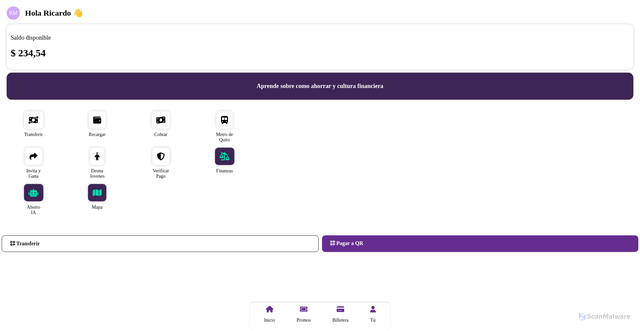 Security scan screenshot of https://de-una-app.vercel.app/home