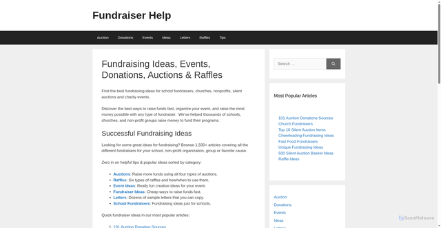 Security scan screenshot of https://fundraiserhelp.com/