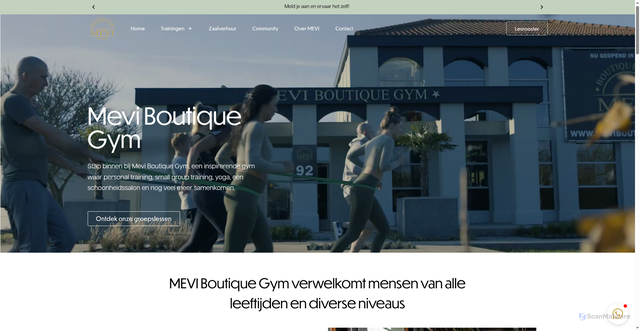 Security scan screenshot of https://meviboutiquegym.nl