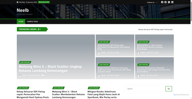 Security scan screenshot of https://neelb.org.uk/