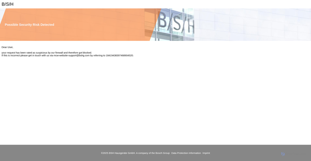 Security scan screenshot of https://siemens-home.bsh-group.com
