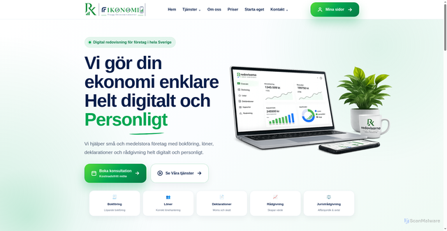 Security scan screenshot of https://redovisarnaikista.se