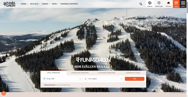 Security scan screenshot of https://funasdalen.se/