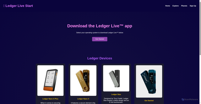 Security scan screenshot of http://insert-ledgerlive-en.netlify.app/