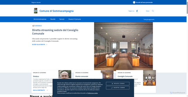 Security scan screenshot of https://www.comune.sommacampagna.vr.it/