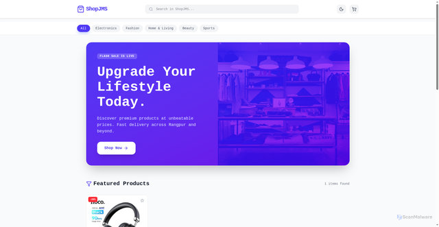 Security scan screenshot of https://shopjms-az8684jzc8.edgeone.app/
