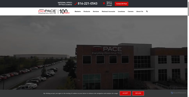 Security scan screenshot of https://dhpace.com