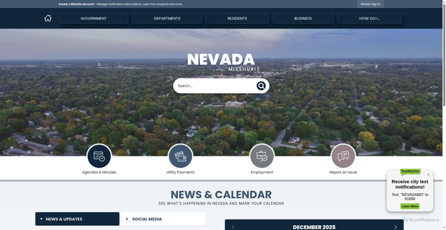 Security scan screenshot of https://nevadamo.gov/