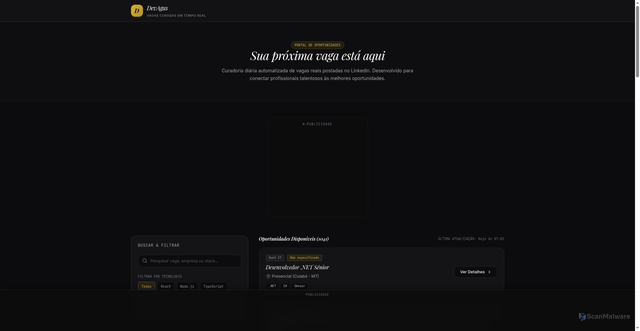 Security scan screenshot of https://devagas-liard.vercel.app/