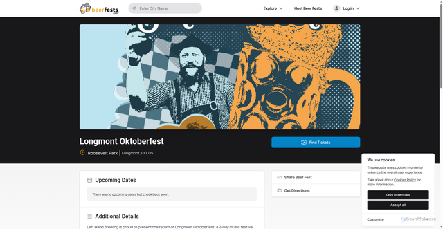 Security scan screenshot of https://beerfests.com/events/longmont-oktoberfest