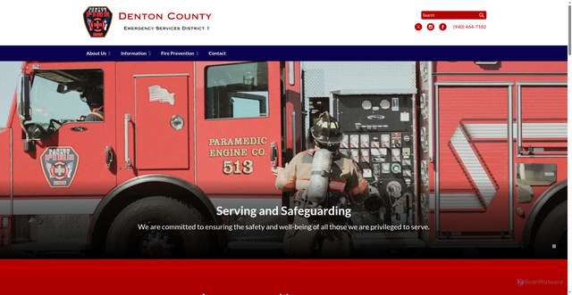 Security scan screenshot of https://dentoncountyesd1.gov/