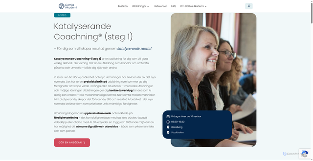 Security scan screenshot of https://katalyserandecoachning.se