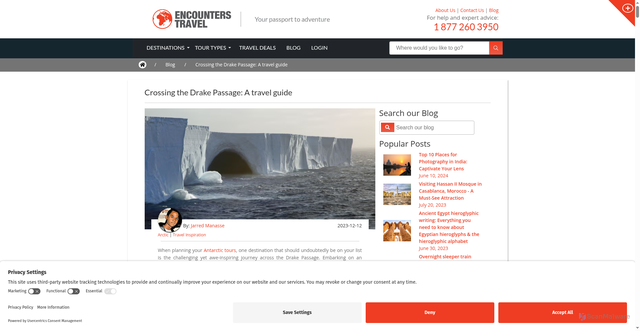Security scan screenshot of https://www.encounterstravel.com/blog/drake-passage