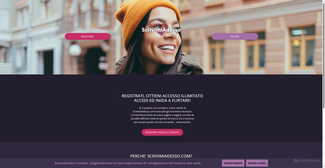 Security scan screenshot of https://scrivimiadesso.com
