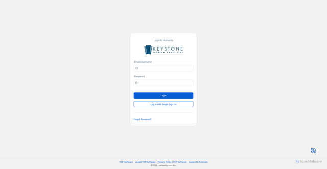 Security scan screenshot of https://keystone.humanity.com