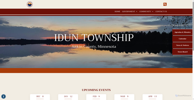 Security scan screenshot of https://iduntownshipmn.gov/