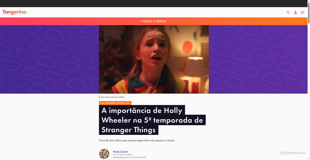 Security scan screenshot of https://tangerina.uol.com.br/filmes-series/a-importancia-de-holly-wheeler-na-5a-temporada-de-stranger-things/