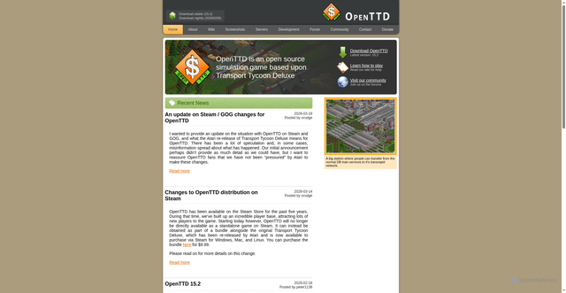 Security scan screenshot of https://openttd.org