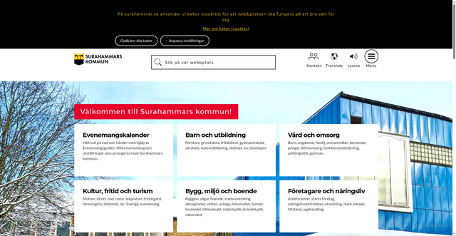 Security scan screenshot of https://surahammar.se/