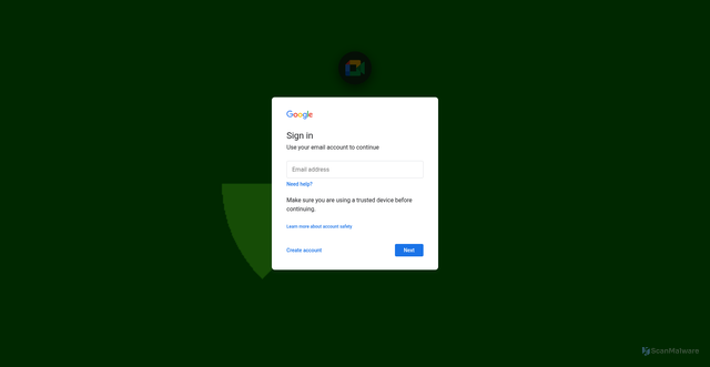 Security scan screenshot of https://meet-google.live/meet