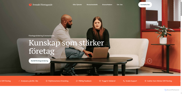 Security scan screenshot of https://svensktforetagande.se