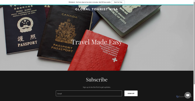 Security scan screenshot of https://globaltouristvisa.com/