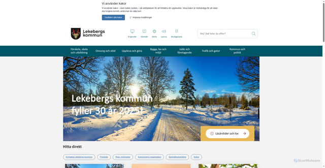 Security scan screenshot of https://www.lekeberg.se/