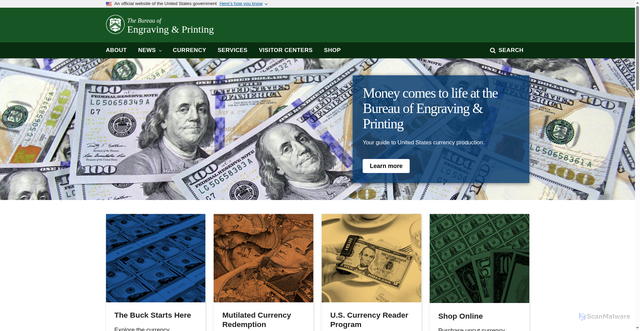 Security scan screenshot of https://www.bep.gov/
