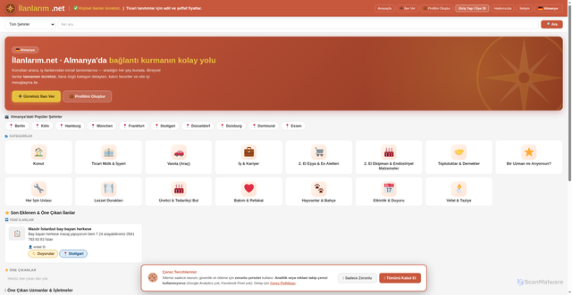 Security scan screenshot of https://avrupaturkilan.pages.dev/'%20+%20msgEsc(url)%20+%20'