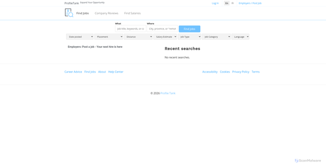 Security scan screenshot of https://profiletank.com