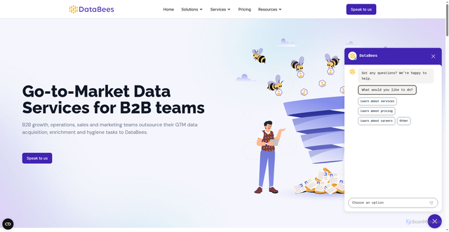 Security scan screenshot of https://getdatabees.com/