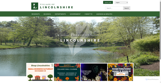 Security scan screenshot of https://www.lincolnshireil.gov/