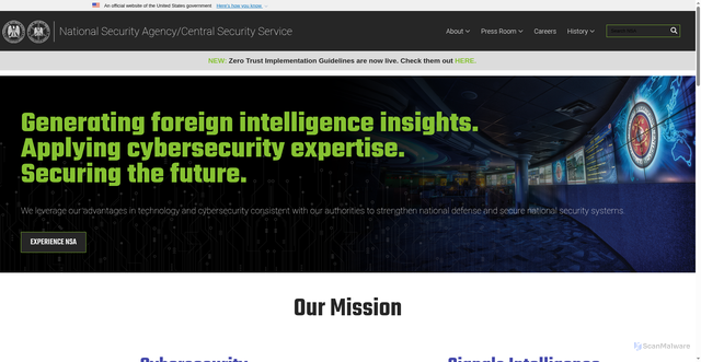 Security scan screenshot of https://www.nsa.gov