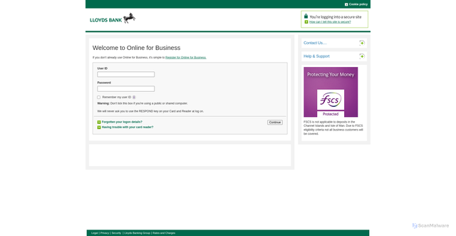 Security scan screenshot of https://apis-b.lloydsbank.co.uk