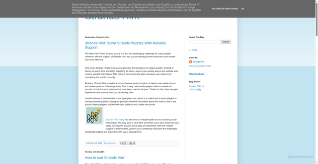 Security scan screenshot of https://strandshint.blogspot.com/
