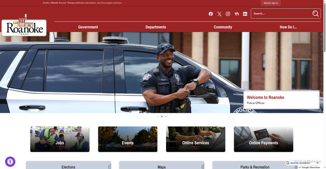 Security scan screenshot of https://roanoketexas.gov/