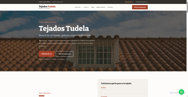 Security scan screenshot of tejadostudela.com