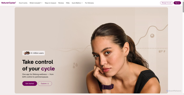 Security scan screenshot of https://www.naturalcycles.com
