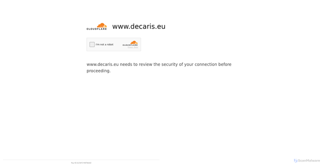 Security scan screenshot of https://decaris.eu