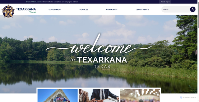 Security scan screenshot of https://texarkanatexas.gov/
