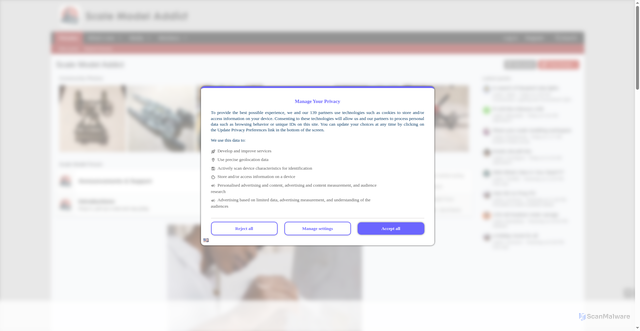 Security scan screenshot of https://www.scalemodeladdict.com