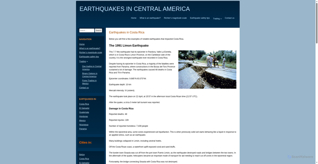 Security scan screenshot of https://www.satcaweb.org/costa-rica/