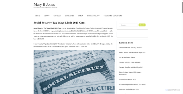 Security scan screenshot of https://marybjonasj.pages.dev/gwhjw-social-security-tax-wage-limit-2025-opm-juzbt/